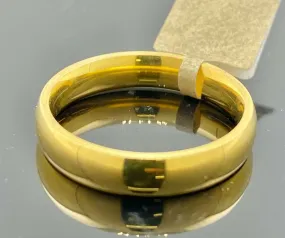 22k Ring Solid Gold ELEGANT Modern Simple High Polished Ladies Band r2406