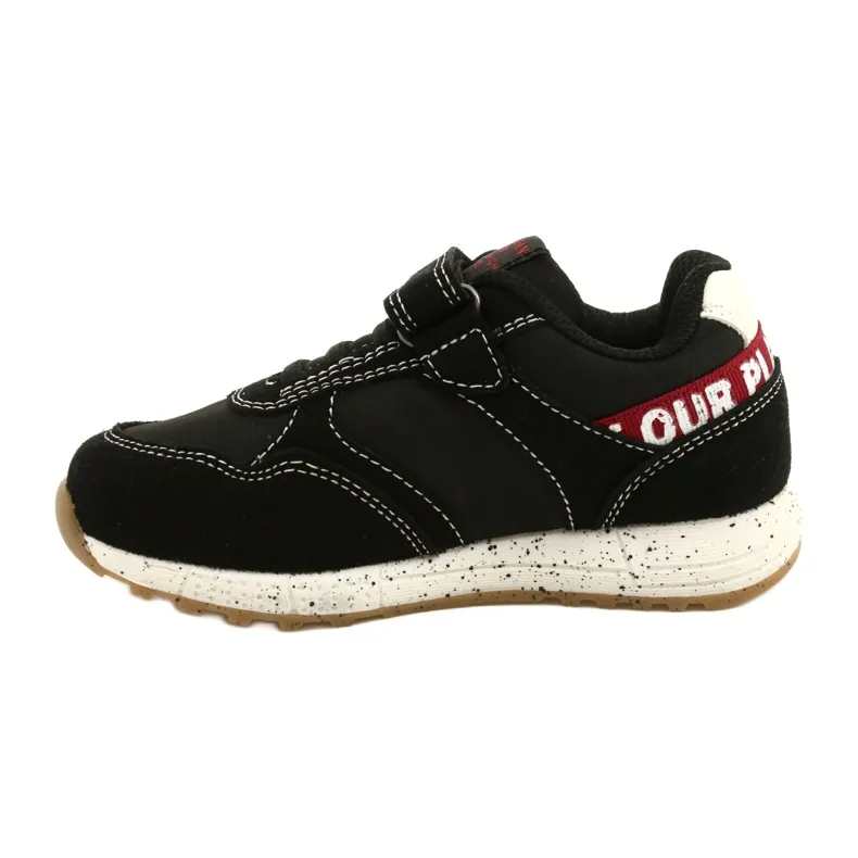 American Club ADI American sports shoes With Velcro ES86 / 22 Black white red