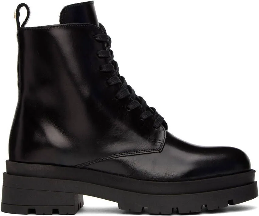 ANINE BING Black Luc Combat Boots