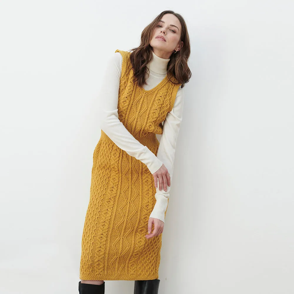 Aran Waisted Sleeveless Dress