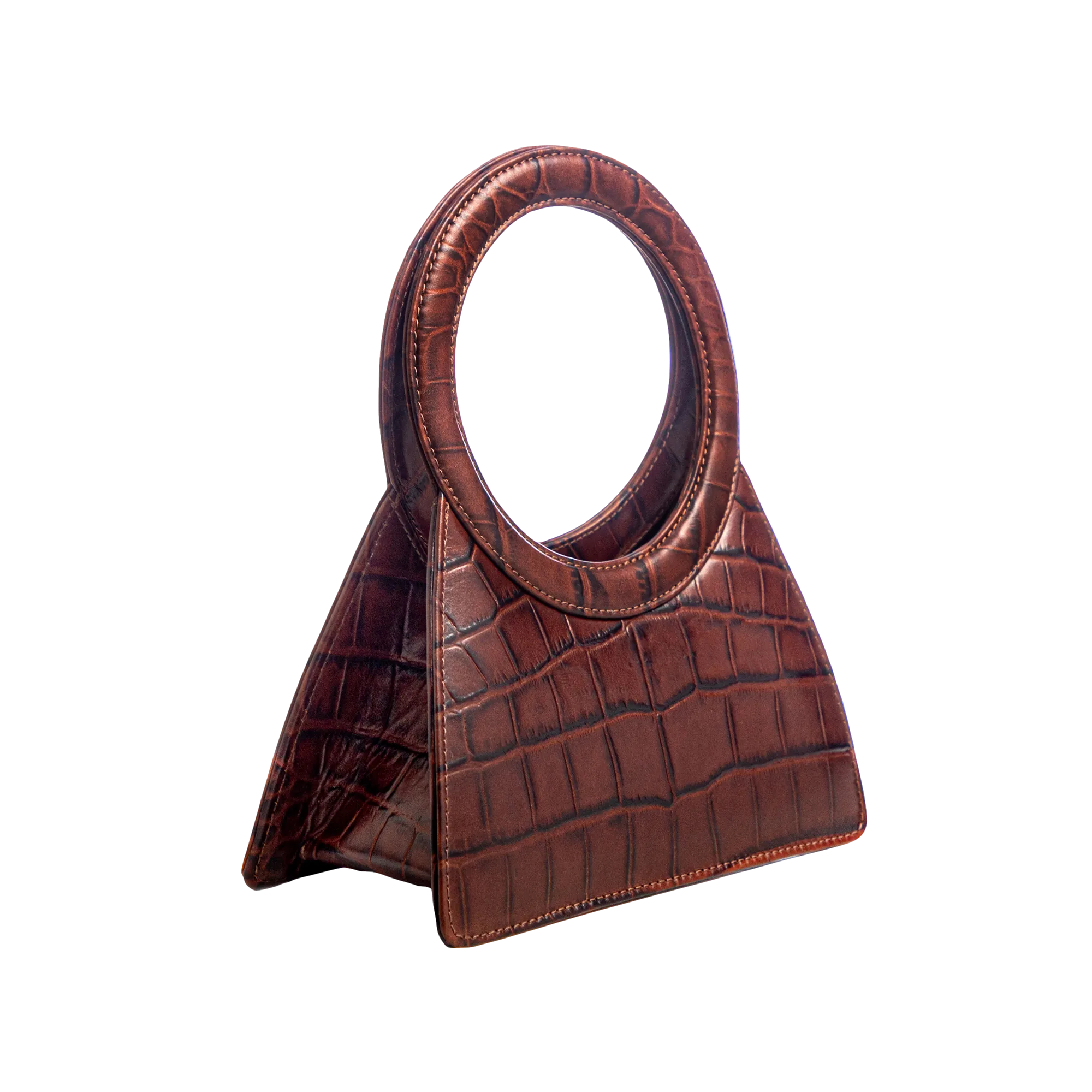 Aseela - Brown - Circular Top Handle