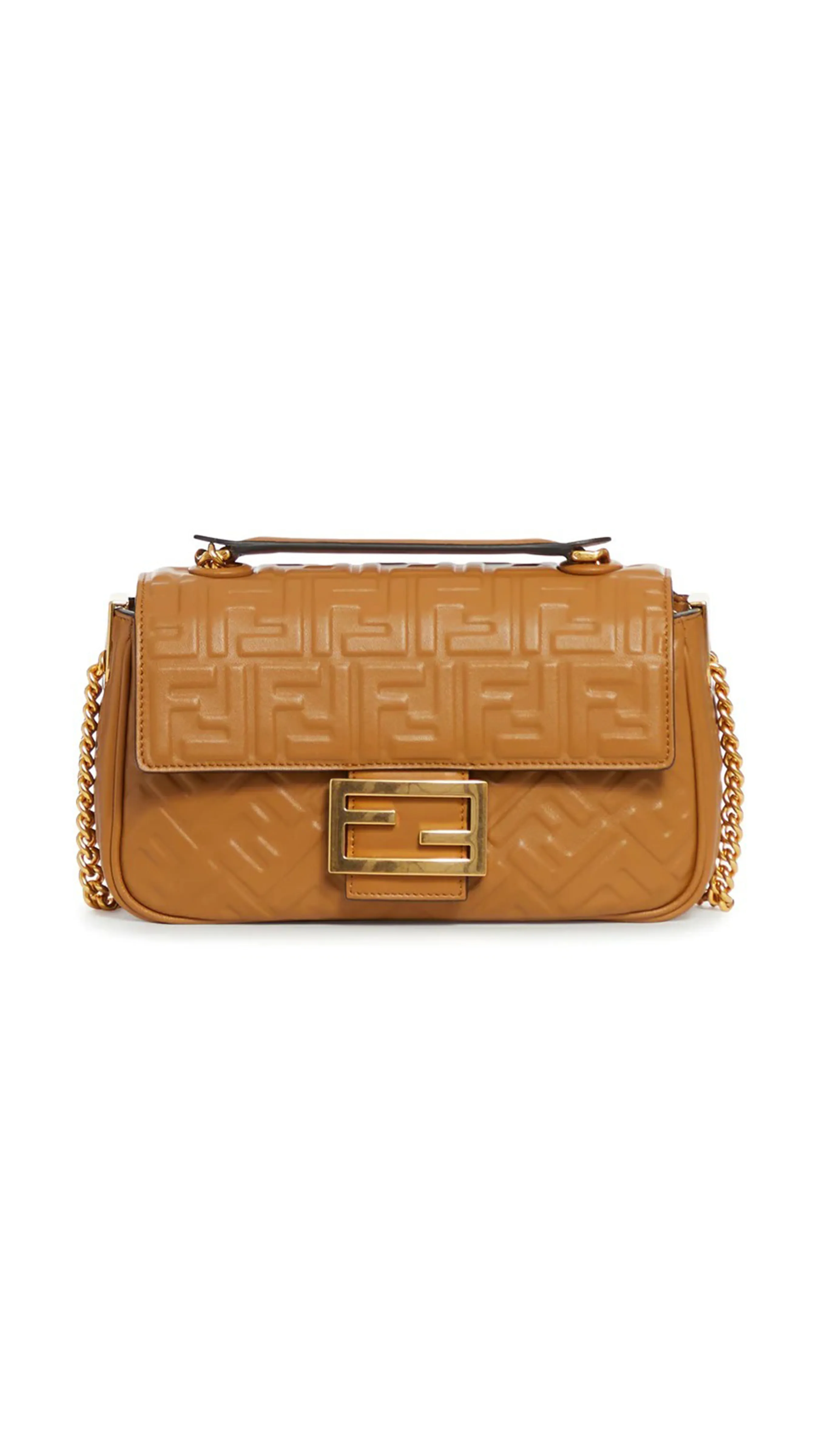 Baguette Chain Midi Bag - Caramel