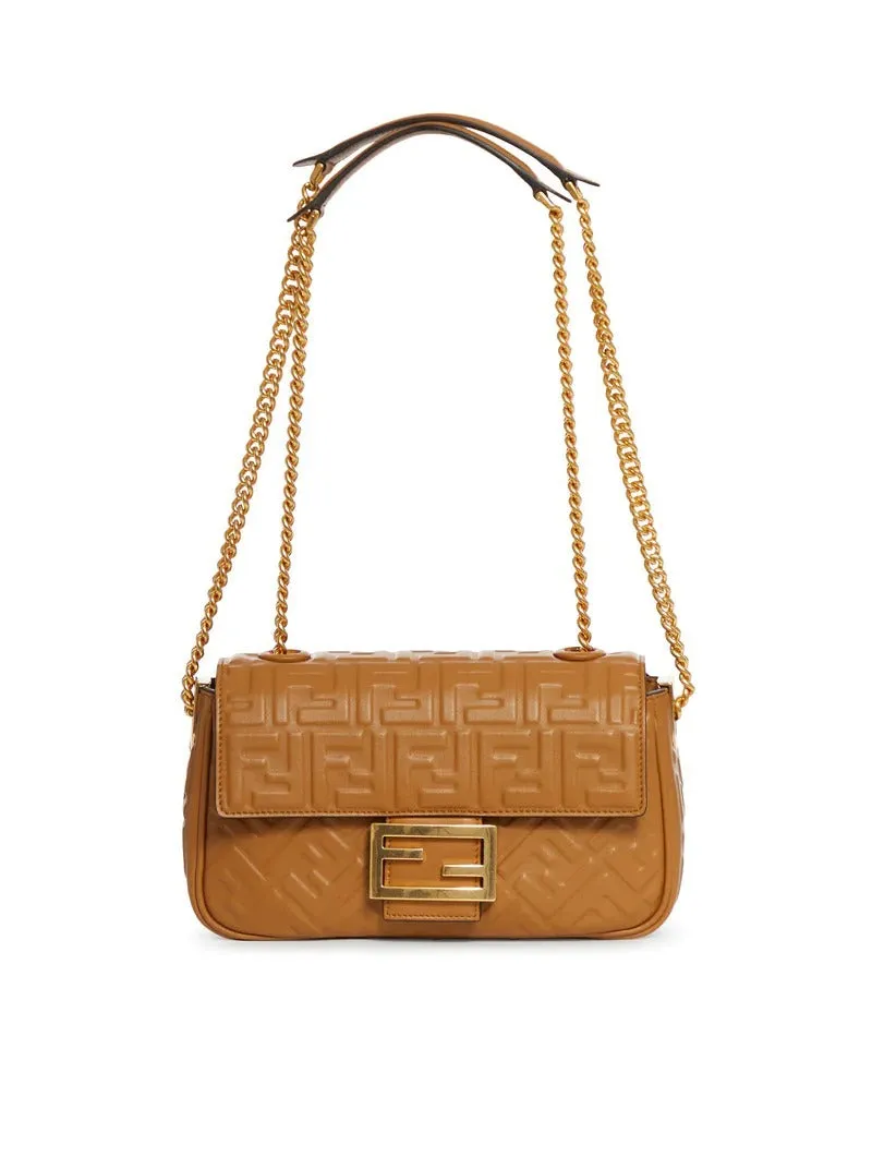 Baguette Chain Midi Bag - Caramel