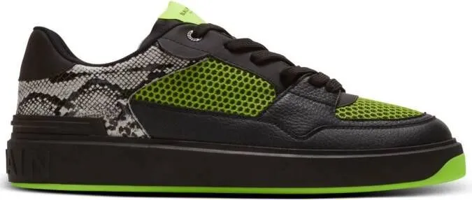 Balmain B-Court Flip snakeskin-effect sneakers Black