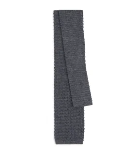 Bigi Wool Knit Tie: Grey