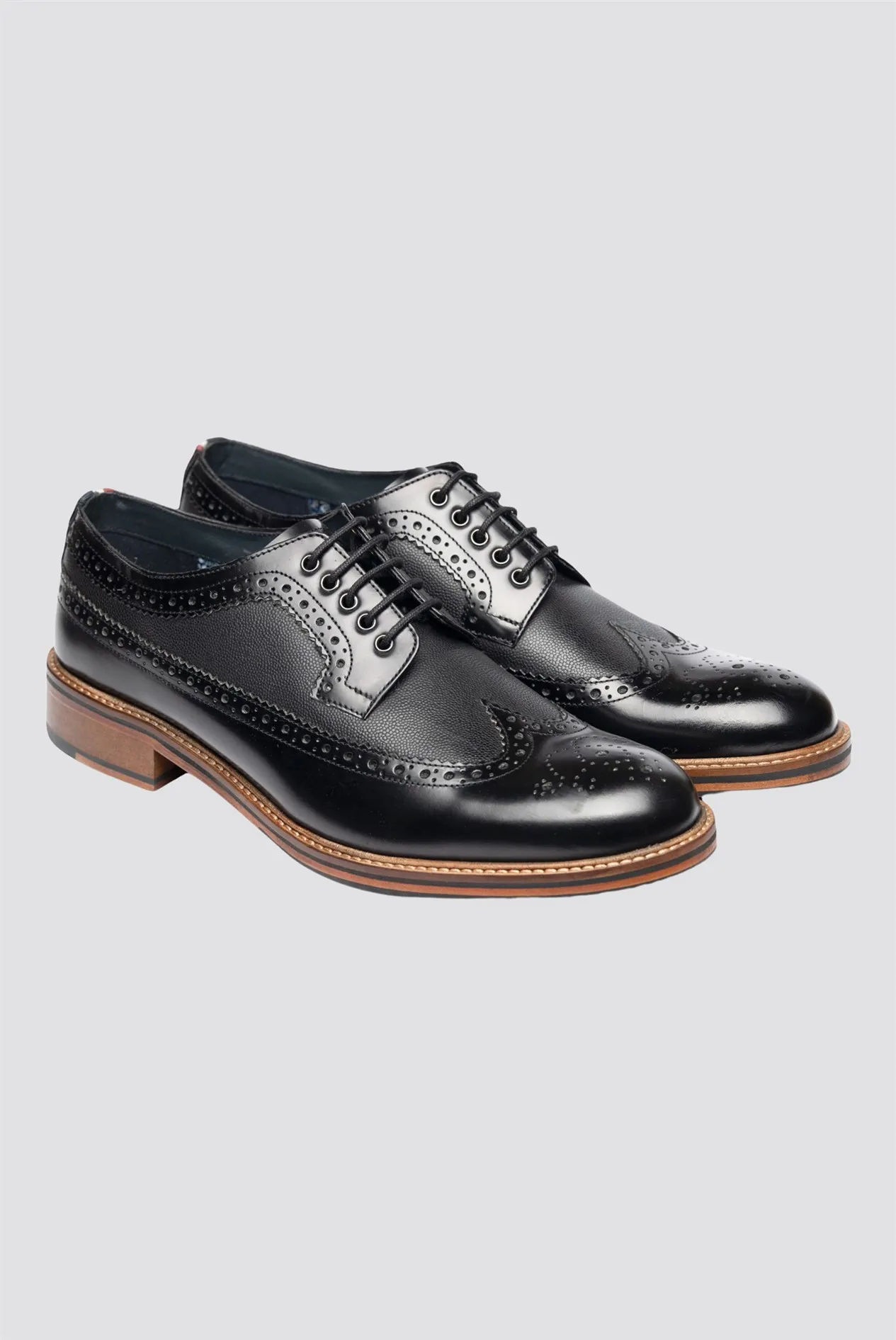 Black Archie Leather Brogues