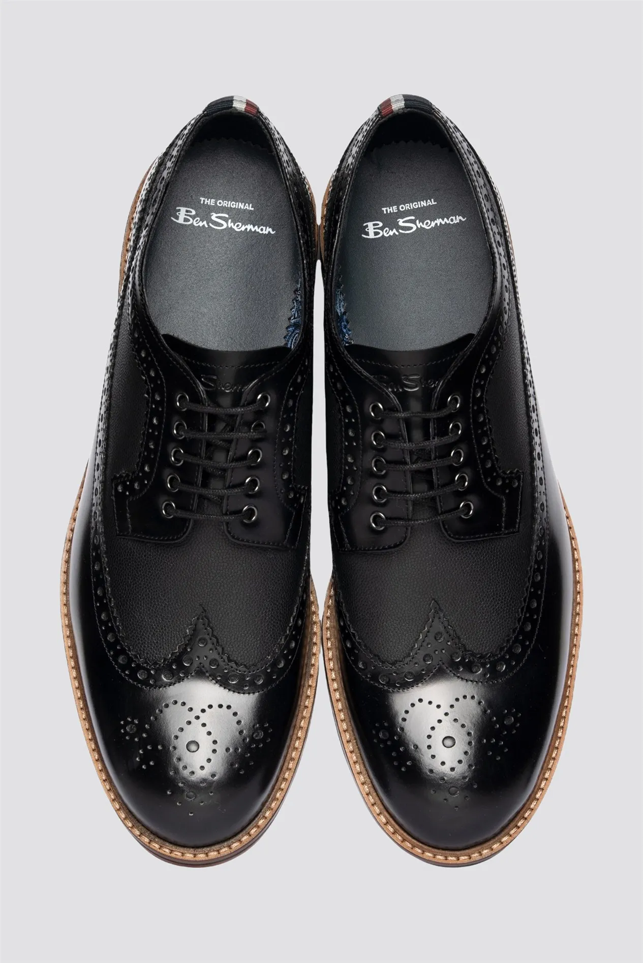 Black Archie Leather Brogues