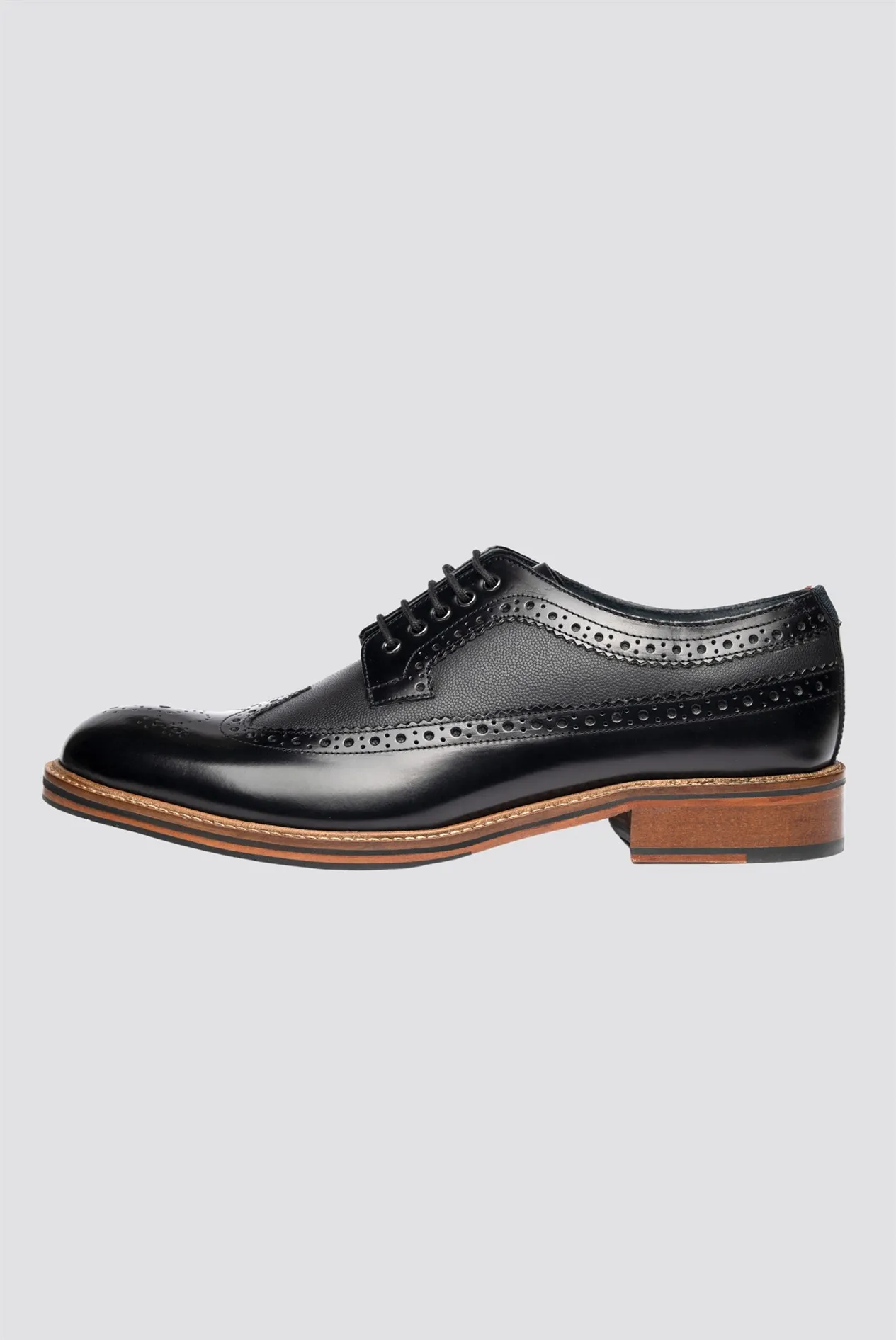 Black Archie Leather Brogues