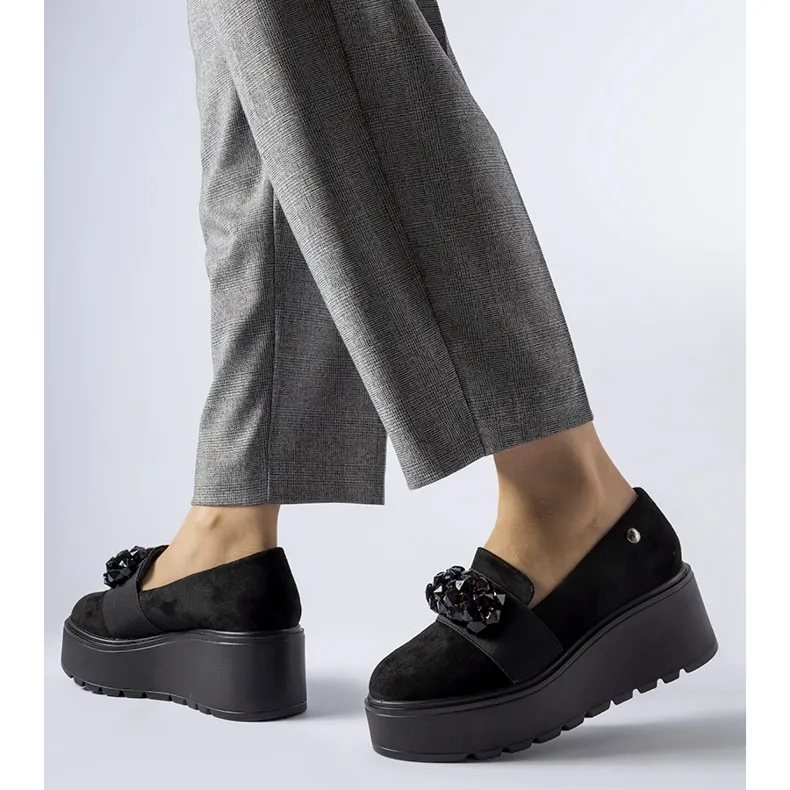 Black Edma platform shoes