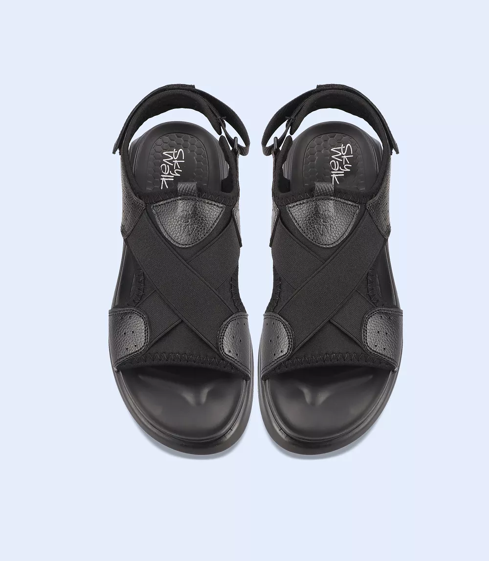 BM4419-BLACK-Men Comfort Sandal