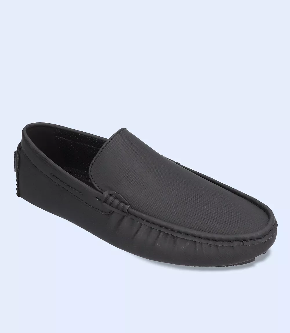 BM5220-BLACK-Men Driving Moccasins