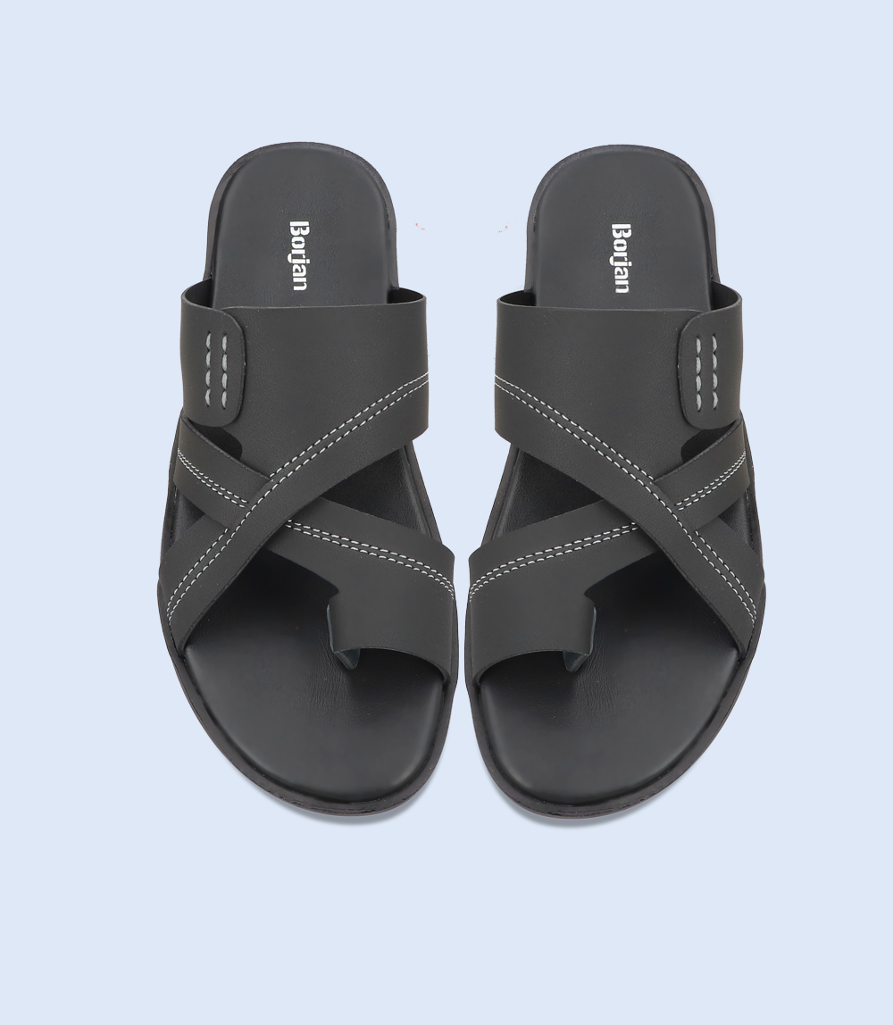 BM5462-BLACK-Men Chappal