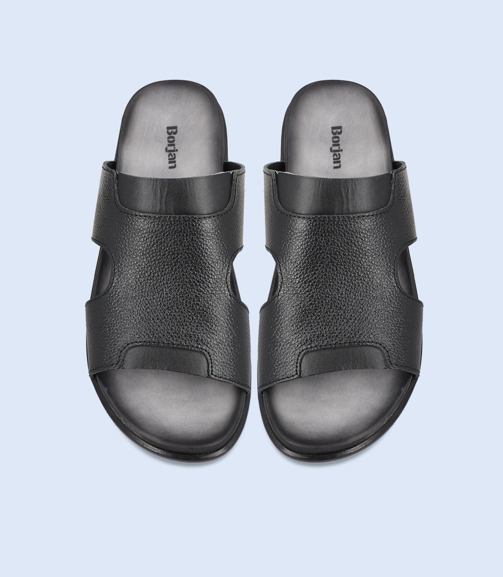 BM5802-Black-Men Slipper