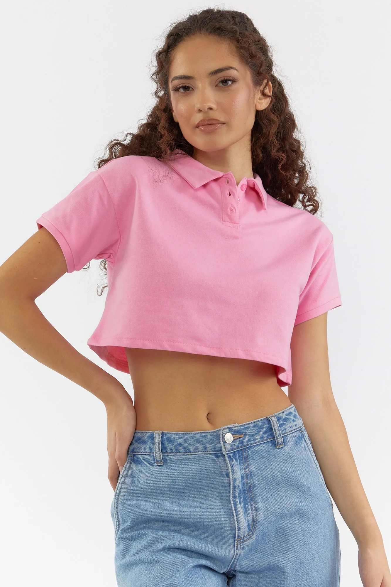 Boxy Skimmer Polo Top