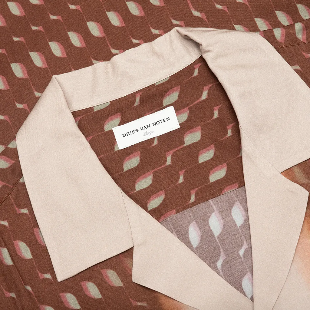 Boxy Viscose Shirt - Rust