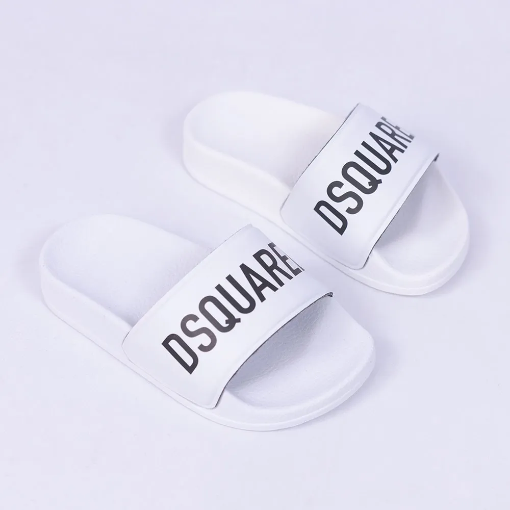 Boys White Logo Slides