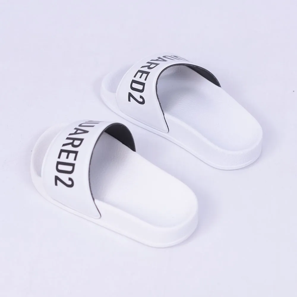 Boys White Logo Slides