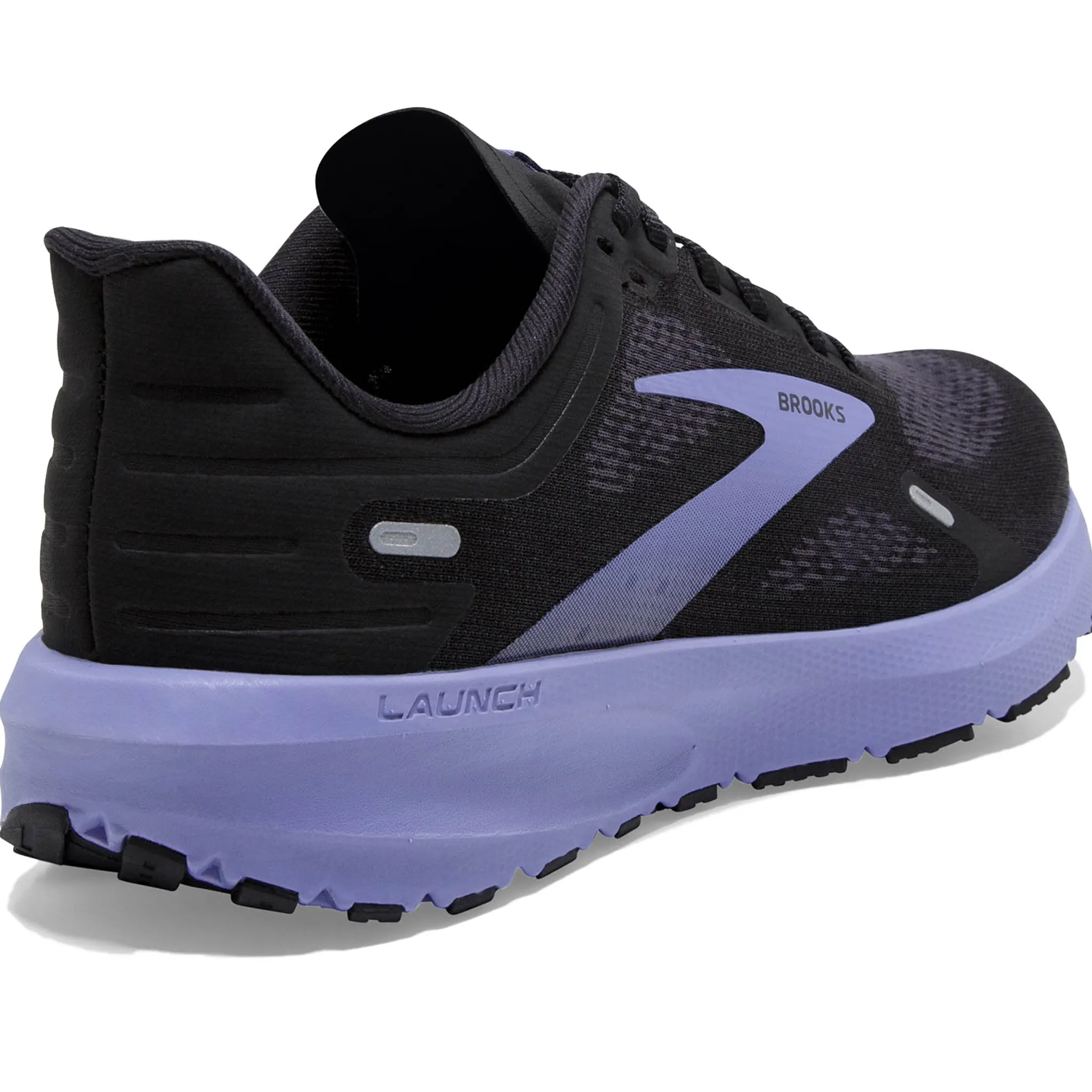 Brooks Women's 120373 060 Launch 9 Black Ebony Purple Speed Neutral Running Shoes