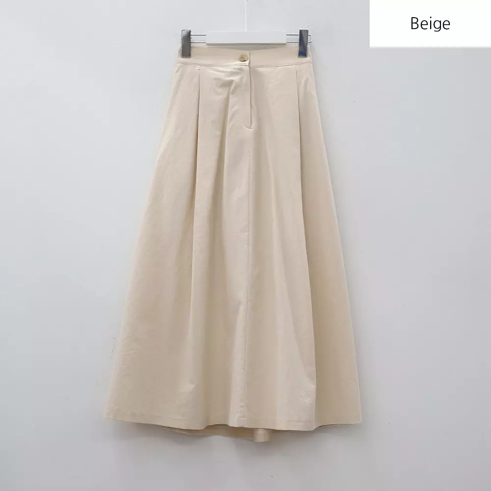 Button Back Banded Maxi Skirt BA22