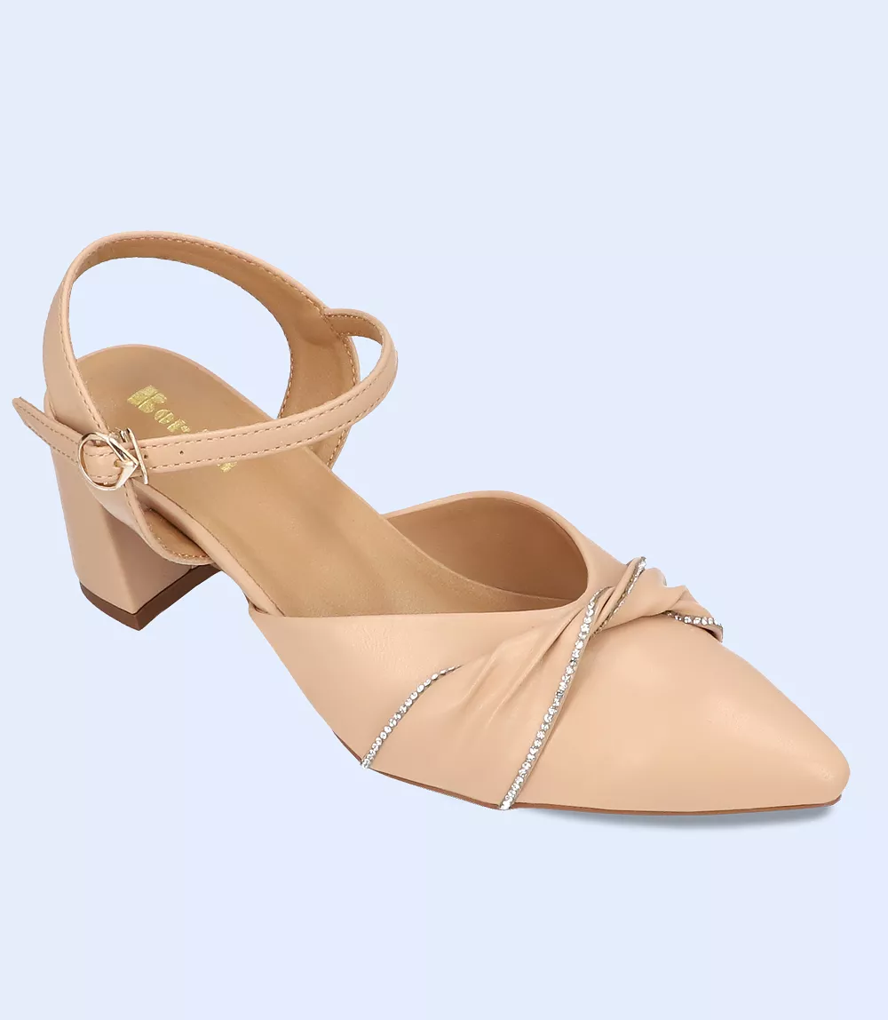 BW8165-BEIGE-Women Casual Court Shoes