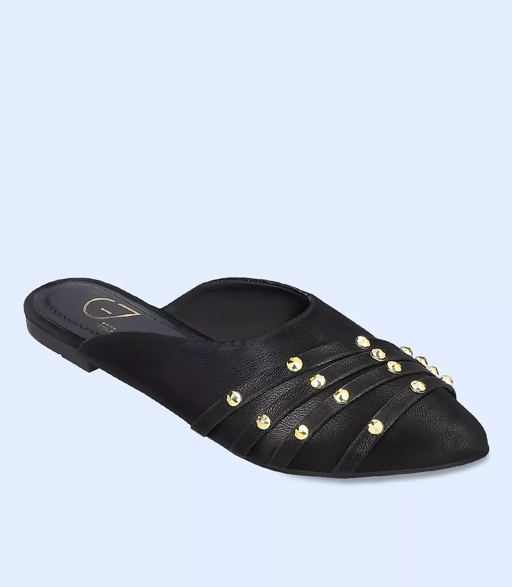 BW8231-BLACK-Women Casual Mules