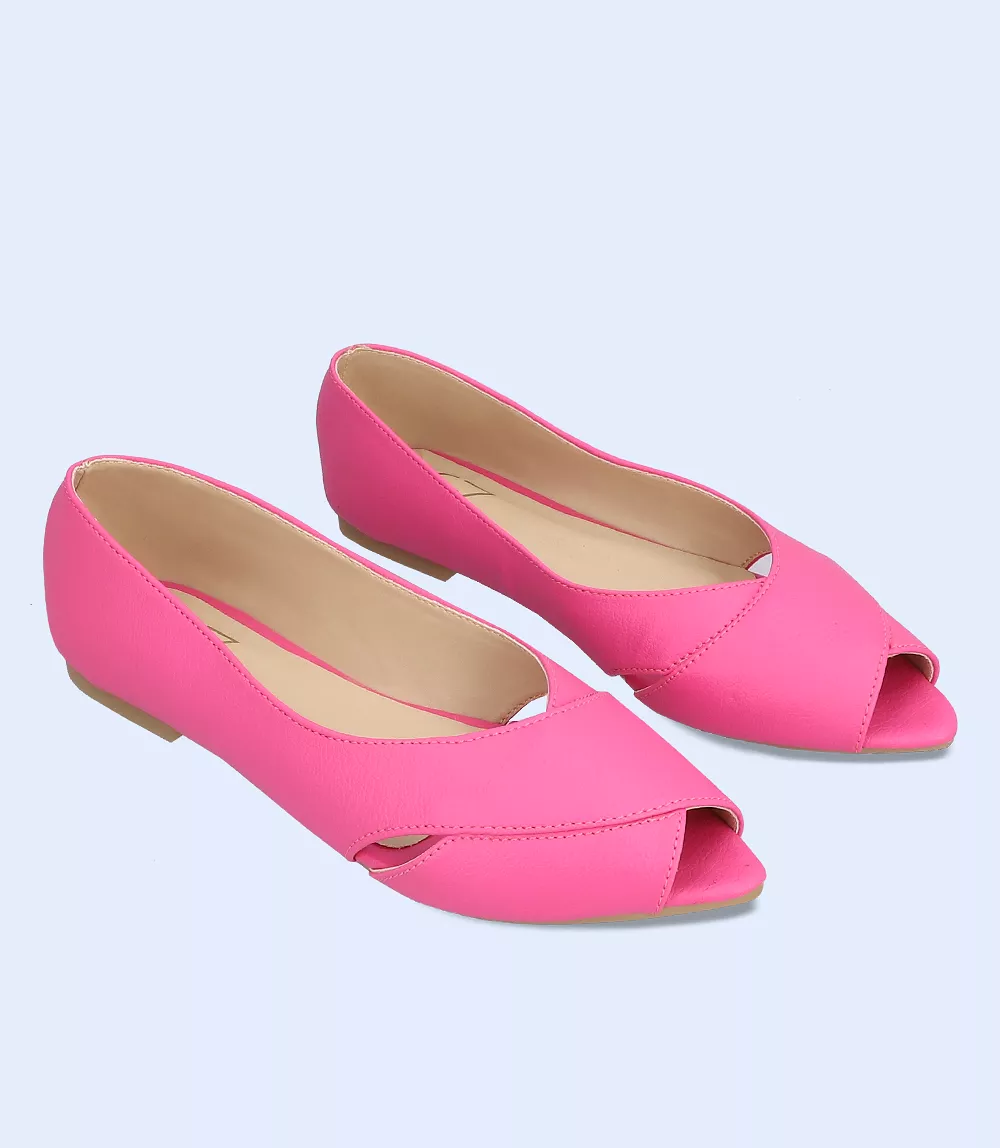 BW8241-Fuschia-Women Casual Peep Toe's