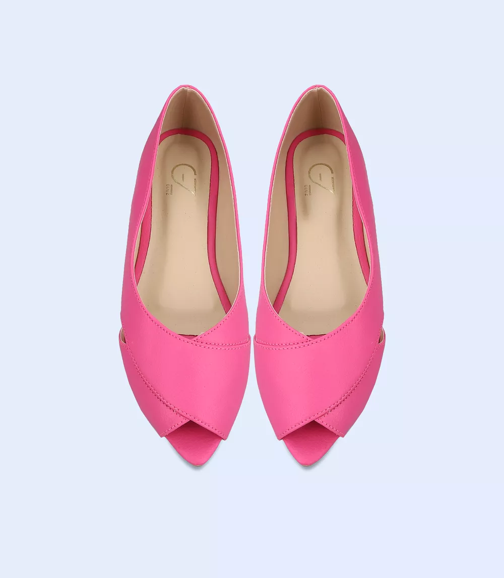 BW8241-Fuschia-Women Casual Peep Toe's