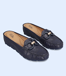 BW8288-NAVY-Women Comfort Mules