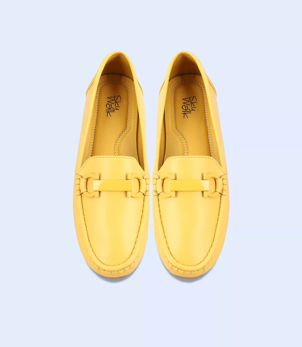 BW8490-MUSTARD-Women Casual Moccasins