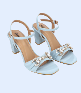 BW9347-LIGHT BLUE-Women Sandal Heel