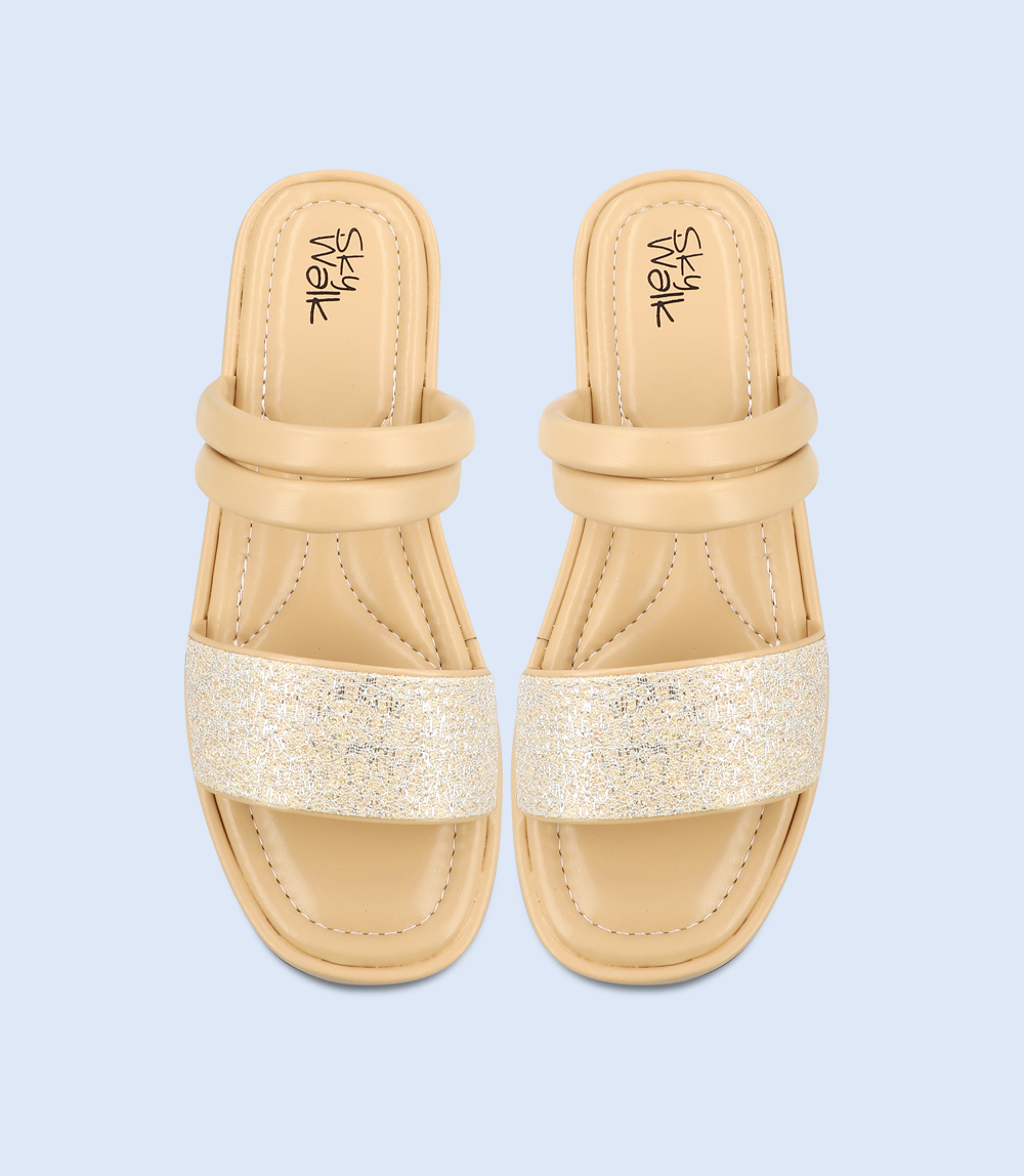 BW9637-BEIGE-Women Slipper