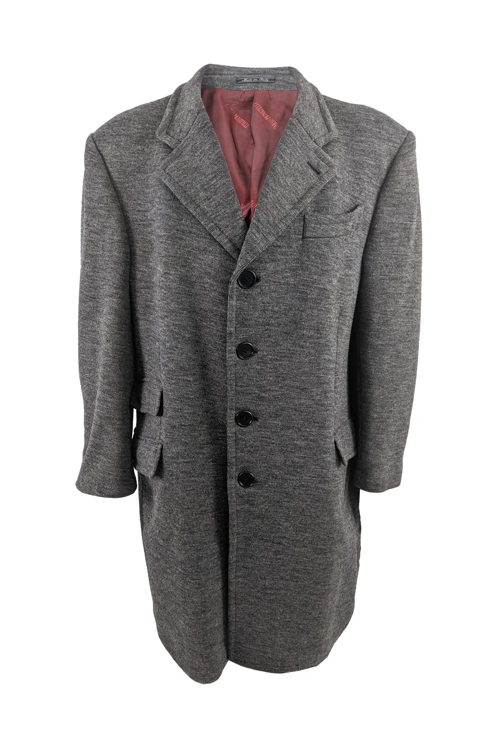 Carlo Pignatelli Vintage Mens Wool Knit Coat, 1980s