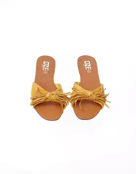 Casual Flat Slippers Camel