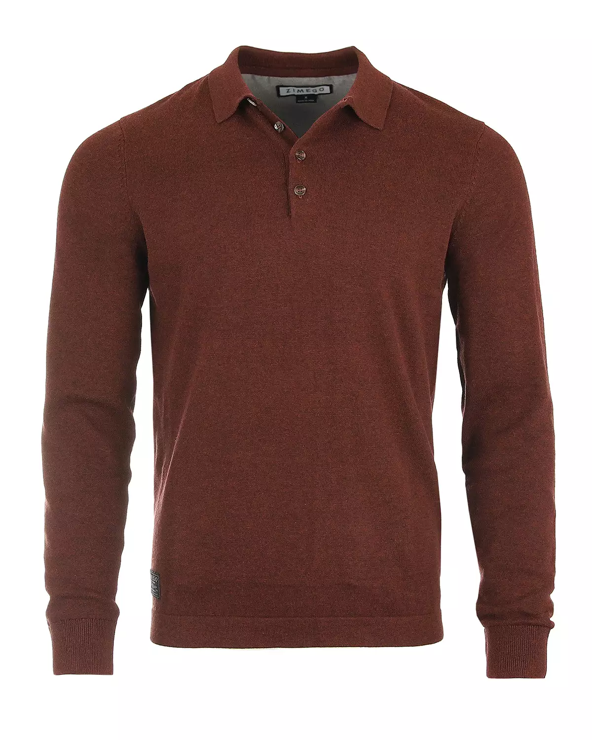 Casual Polo Long Sleeve Pullover Button Knit Shirt