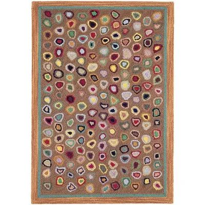 Cat's Paw 3x5 Wool Rug in Brown