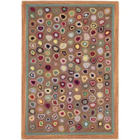 Cat's Paw 3x5 Wool Rug in Brown