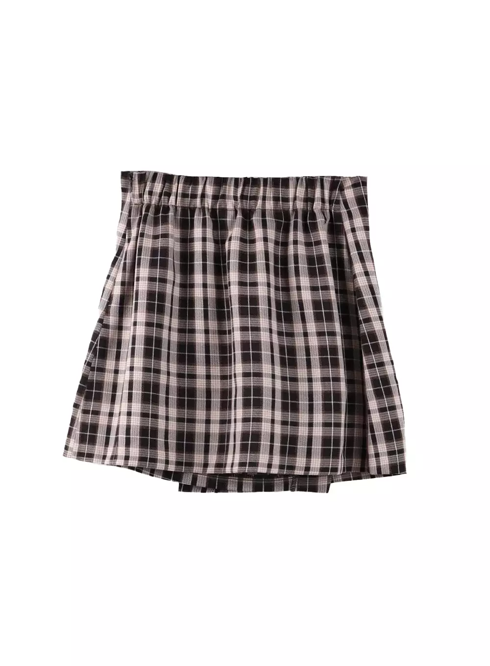 Checkered Buckle Mini Skirt OF415