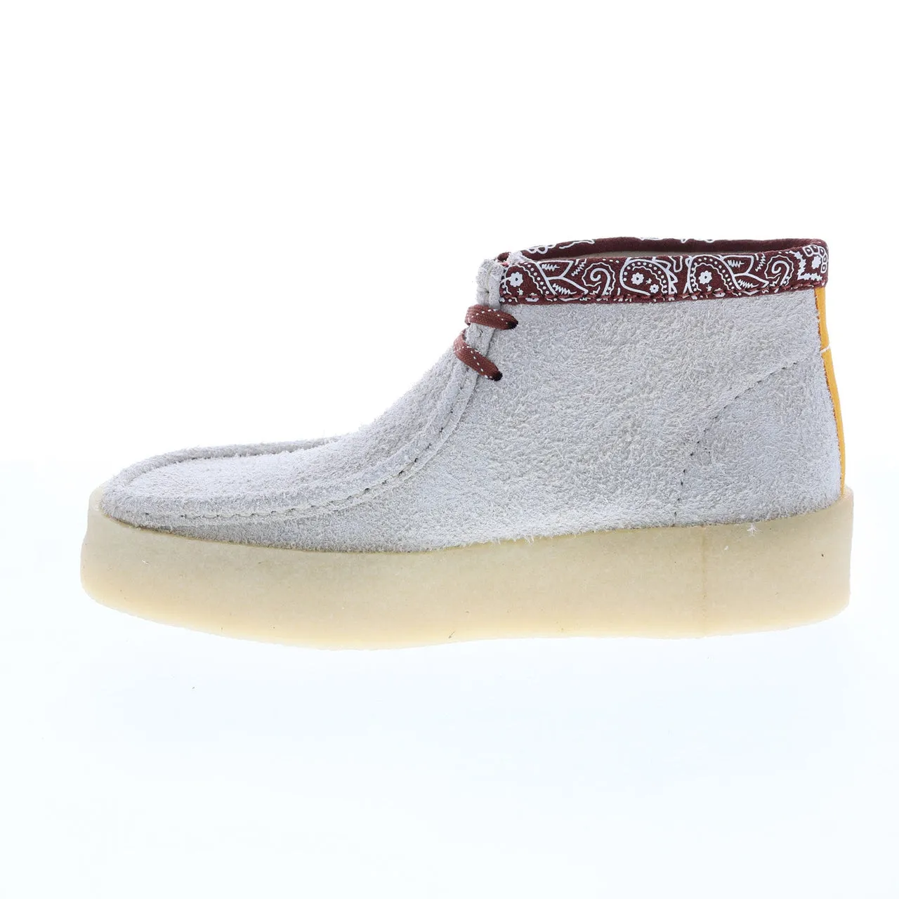 Clarks Originals Wallabee Cup Boots Men's White Interest Suede Chukkas 26167977