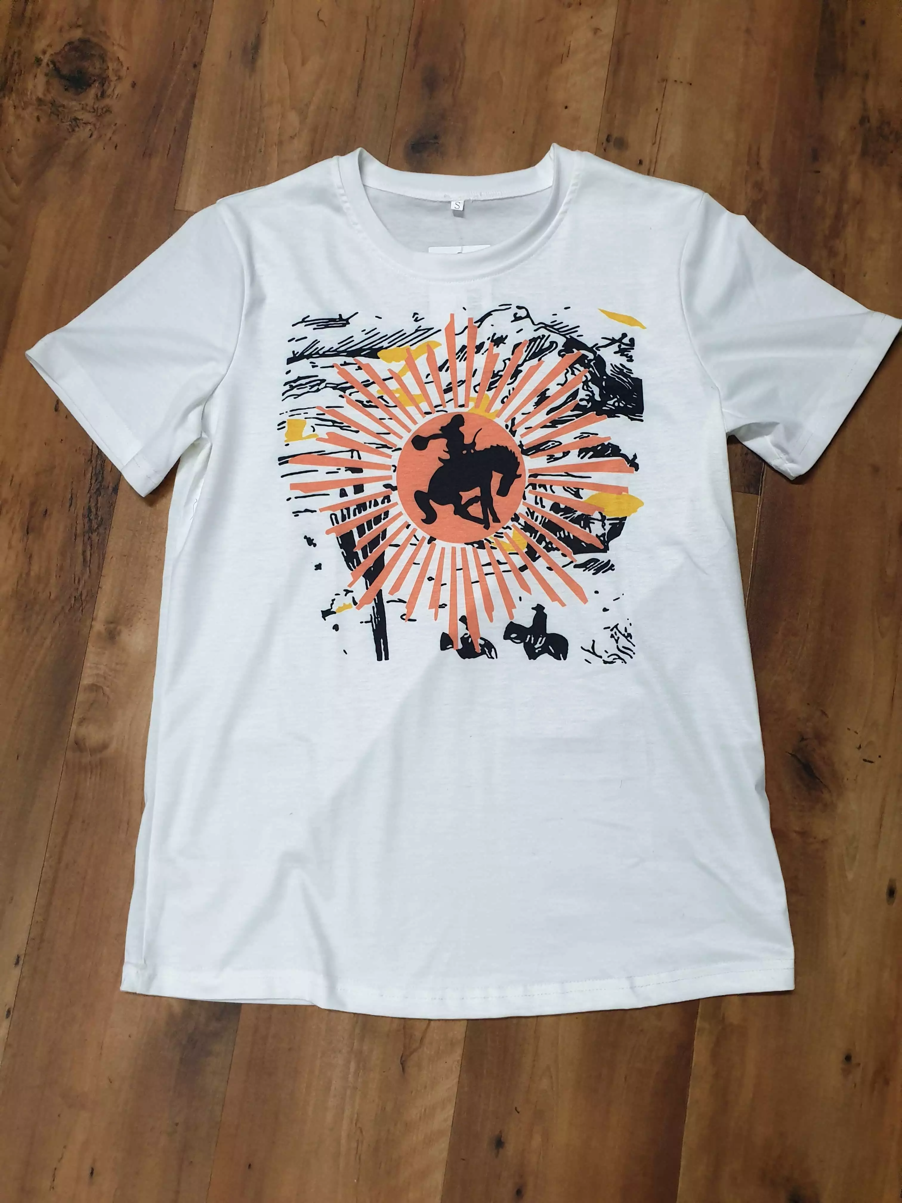 Cowboy Bronc Cactus Graphic Tee