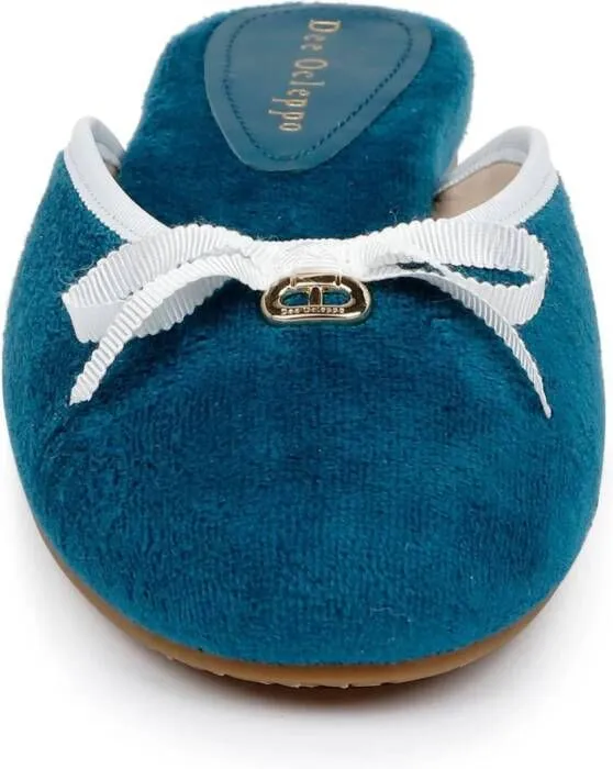 Dee Ocleppo Athens terry-cloth mules Blue