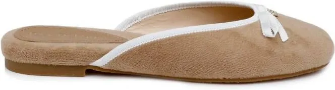 Dee Ocleppo Athens terry-cloth mules Neutrals