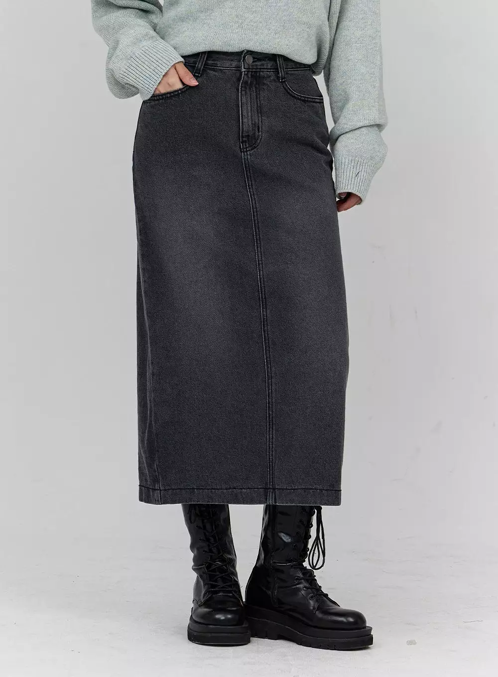 Denim Long Skirt CN18