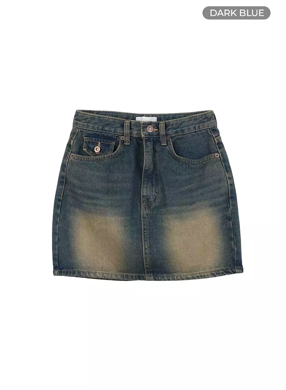 Denim Washed Mini Skirt IA417