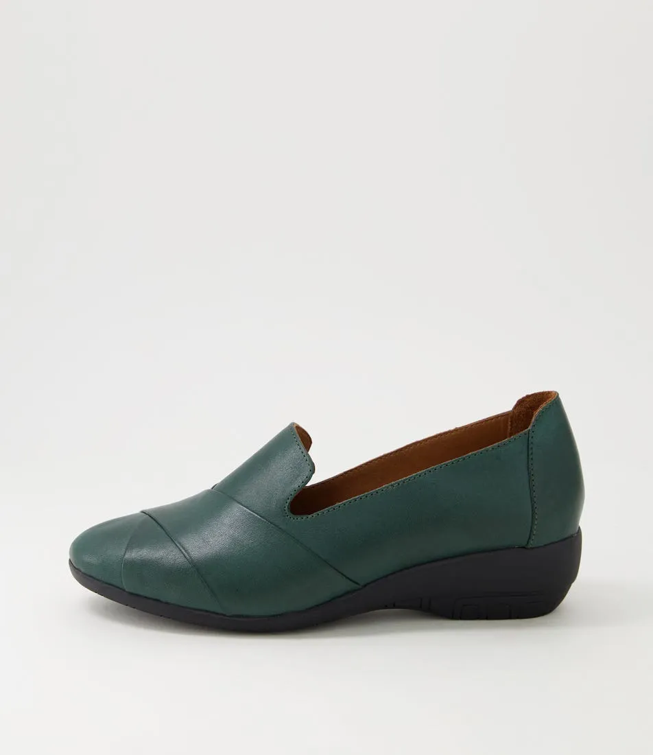 DIANA FERRARI Graced Forest Leather Wedges