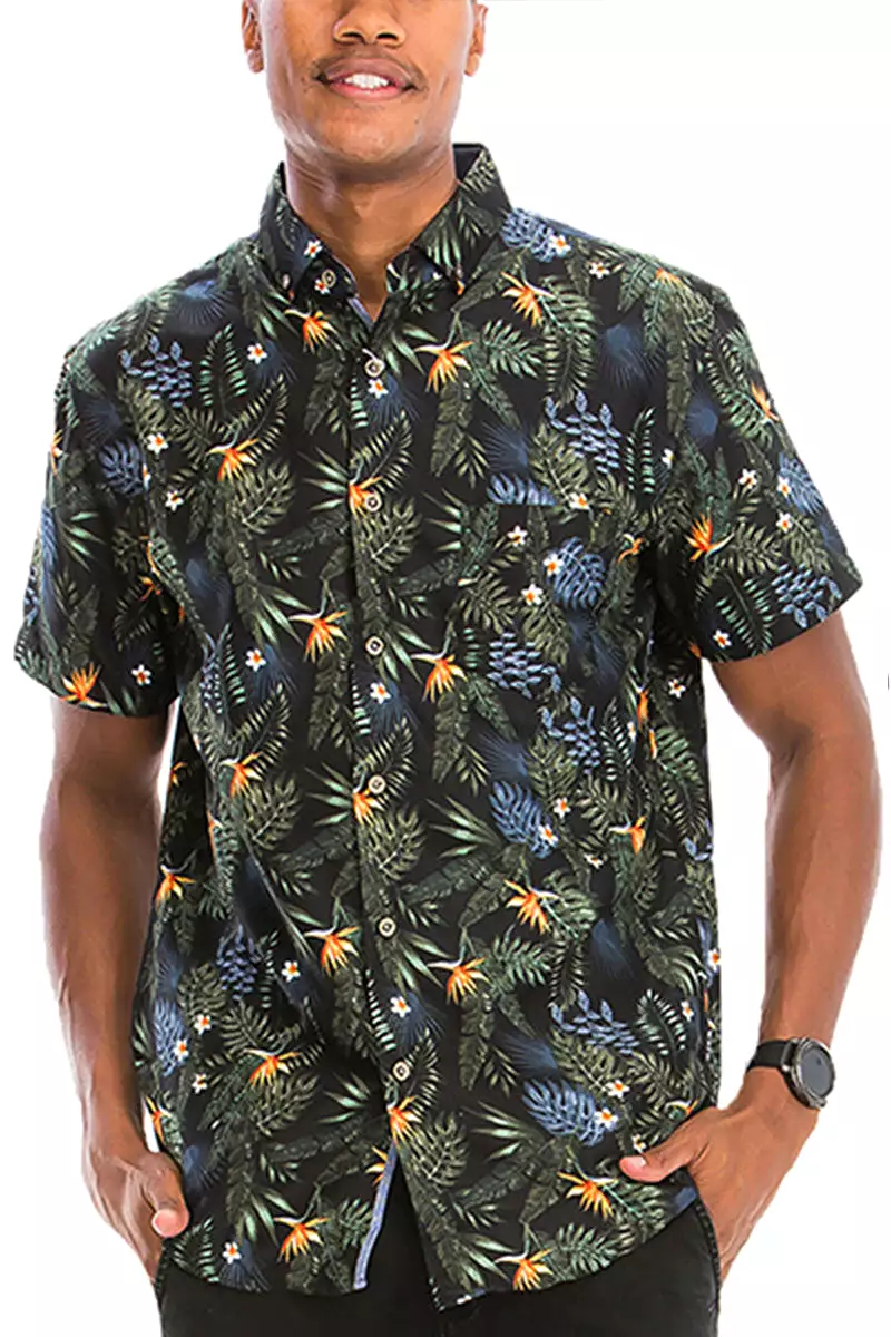 Digital Print Hawaiian Short Sleeve Shirt