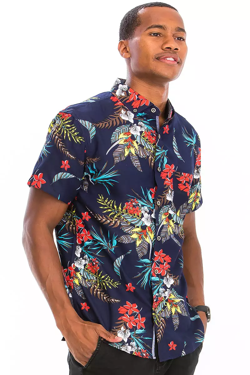 Digital Print Hawaiian Short Sleeve Shirt