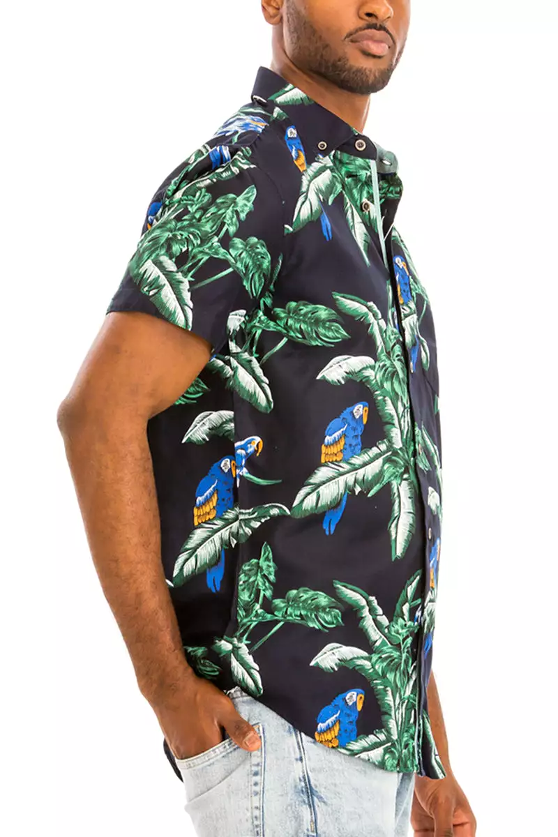 Digital Print Hawaiian Short Sleeve Shirt