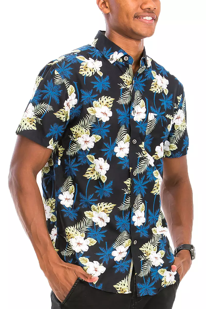 Digital Print Hawaiian Short Sleeve Shirt