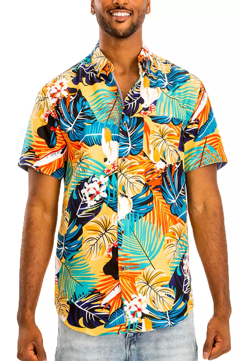 Digital Print Hawaiian Short Sleeve Shirt