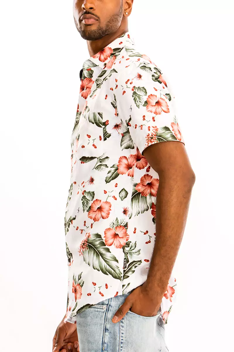 Digital Print Hawaiian Short Sleeve Shirt